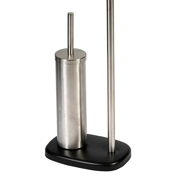 Victorian Plumbing Premia Black Free Standing Toilet Roll & Brush Holder 1 Victorian Plumbing Premia Black Free Standing Toilet Roll & Brush Holder