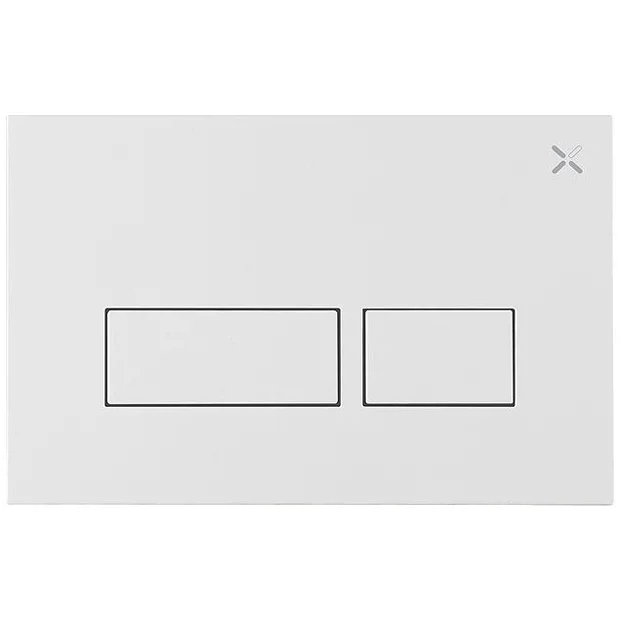 Crosswater MPRO Matt White Dual Flush Plate 2 Crosswater MPRO Matt White Dual Flush Plate - Image 2