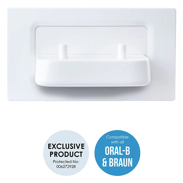 Proofvision Oral-B In Wall Electric Toothbrush Twin Charger - White Plastic 3 Proofvision Oral-B In Wall Electric Toothbrush Twin Charger - White Plastic - Image 3