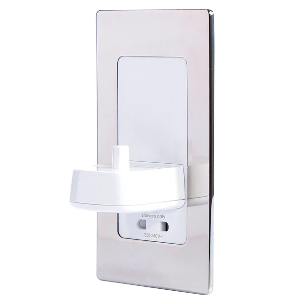 Proofvision Oral-B In Wall Electric Toothbrush Charger With Shaver Socket - Polished Steel 4 Proofvision Oral-B In Wall Electric Toothbrush Charger With Shaver Socket - Polished Steel - Image 4