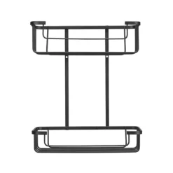 Croydex Matt Black Two Tier Cosmetic Shower Basket