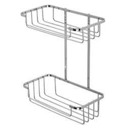 Croydex Shower Storage Basket Chrome - 2 Tier -smedbo shop qm260541ai1