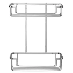 Croydex Shower Storage Basket Chrome - 2 Tier -smedbo shop qm260541ai2
