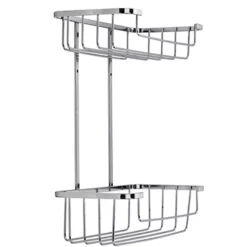 Croydex Shower Storage Basket Chrome - 2 Tier