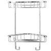 Croydex Corner Shower Storage Basket Chrome (Small - 2 Tier)