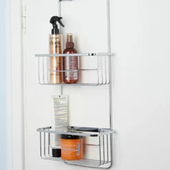 Croydex Hanging Double Storage Basket - Chrome Plated -smedbo shop qm261241ai2
