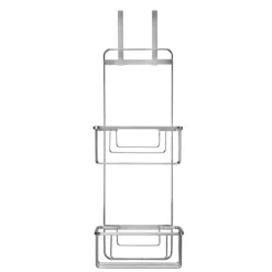 Croydex Hanging Double Storage Basket - Chrome Plated