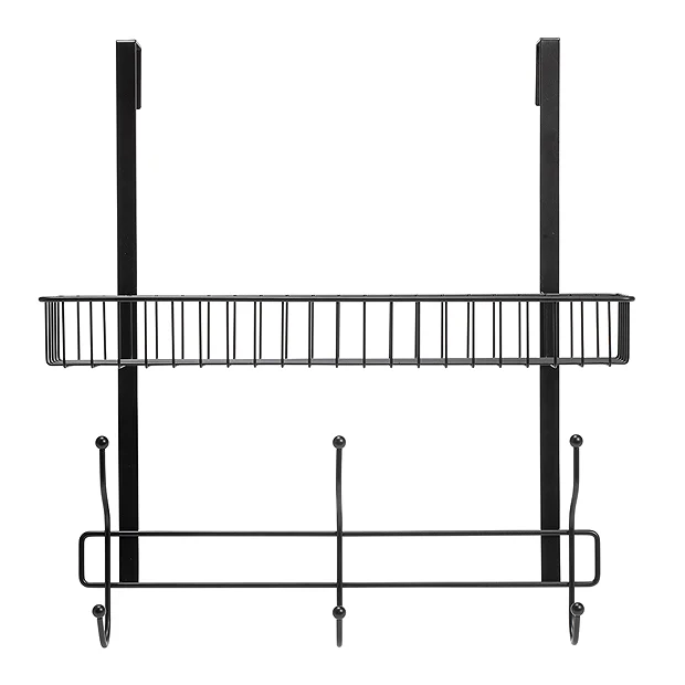 Croydex Matt Black Large Hook Over Shower Caddy 1 Croydex Matt Black Large Hook Over Shower Caddy