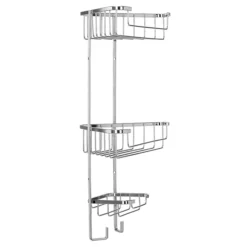 Croydex Corner Shower Storage Basket Chrome - 3 Tier 7 Croydex Corner Shower Storage Basket Chrome - 3 Tier -smedbo shop qm262841ai2