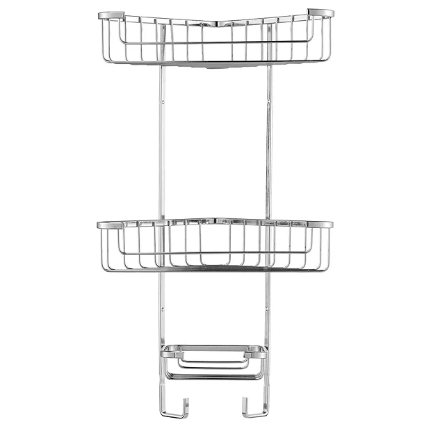 Croydex Corner Shower Storage Basket Chrome - 3 Tier 1 Croydex Corner Shower Storage Basket Chrome - 3 Tier