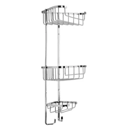 Croydex Stainless Steel 3-Tier Corner Basket