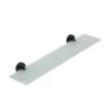 Croydex Black Epsom Flexi-Fix Glass Shelf