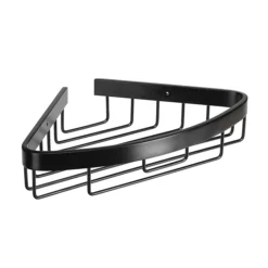 Croydex Matt Black Corner Shower Basket -smedbo shop qm775921 d2