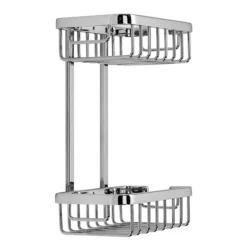 Croydex Slimline Aluminium Two Tier Shower Basket -smedbo shop qm786041ai1