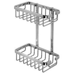 Croydex Slimline Aluminium Two Tier Shower Basket -smedbo shop qm786041ai2
