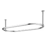Chatsworth Luxury Oval Chrome Plated 1135 X 645mm Racetrack Shower Curtain Rail