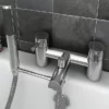 Cruze Bathroom Cruze Round Bath Shower Mixer Handset Holder Arm Chrome