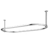 Chatsworth Traditional 1500 X 700mm Chrome Oval Shower Curtain Rail