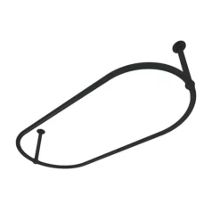 Chatsworth Traditional 1500 X 700mm Matt Black Oval Shower Curtain Rail