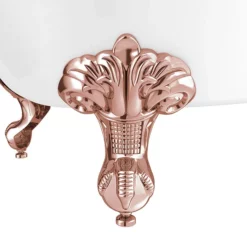 Victorian Plumbing Set Of 4 Rose Gold Ball & Claw Feet For Roll Top Baths