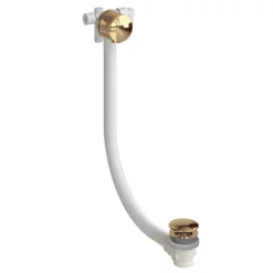 Urlington Bathroom Burlington Riviera Gold Overflow Bath Filler With Click Clack Waste