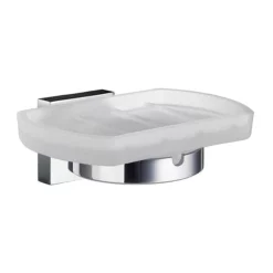 Smedbo House - Polished Chrome Holder With Glass Soap Dish