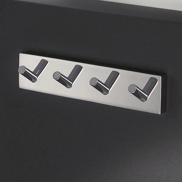 Smedbo House - Polished Chrome Quadruple Hook 1 Smedbo House - Polished Chrome Quadruple Hook