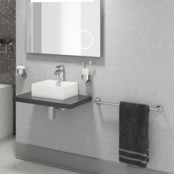 Victorian Plumbing Modern 24" Single Towel Rail Chrome