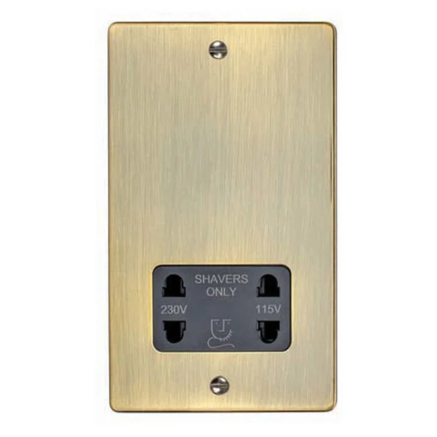 Revive Lighting Revive Shaver Socket Antique Brass 1 Revive Lighting Revive Shaver Socket Antique Brass