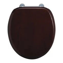Urlington Bathroom Burlington Bar Hinged Mahogany Toilet Seat