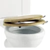 Urlington Bathroom Burlington Soft Close Golden Oak Toilet Seat With Lift Handles