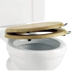 Urlington Bathroom Burlington Soft Close Golden Oak Toilet Seat With Lift Handles