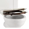 Urlington Bathroom Burlington Soft Close Mahogany Toilet Seat With Lift Handles