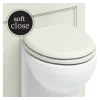 Urlington Bathroom Burlington Soft Close Toilet Seat With Chrome Hinges - Sand