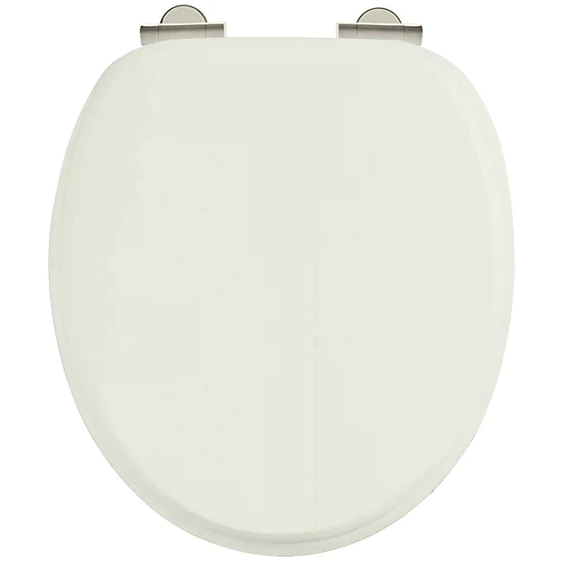 Urlington Bathroom Burlington Soft Close Toilet Seat With Chrome Hinges - Sand 2 Urlington Bathroom Burlington Soft Close Toilet Seat With Chrome Hinges - Sand - Image 2