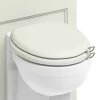 Urlington Bathroom Burlington Soft Close Toilet Seat With Chrome Hinges And Handles - Sand