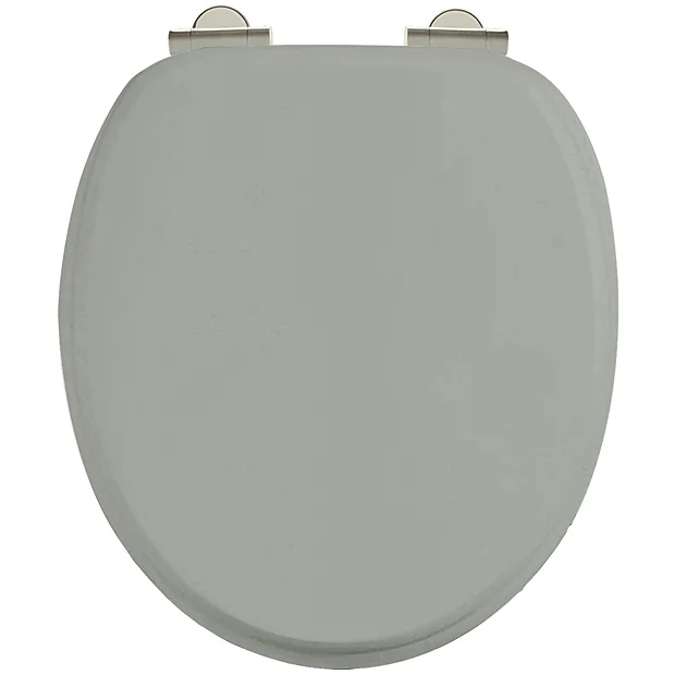 Urlington Bathroom Burlington Soft Close Toilet Seat With Chrome Hinges - Dark Olive 2 Urlington Bathroom Burlington Soft Close Toilet Seat With Chrome Hinges - Dark Olive - Image 2