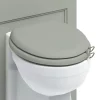 Urlington Bathroom Burlington Soft Close Toilet Seat With Chrome Hinges And Handles - Dark Olive