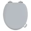 Urlington Bathroom Burlington Soft Close Toilet Seat With Chrome Hinges And Handles - Classic Grey