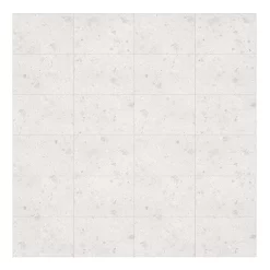Multipanel Tile Effect White Terrazzo H2400 X W598mm Bathroom Wall Panel - Hydrolock Tongue And Groove -smedbo shop samp020 l