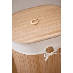 Victorian Plumbing Saroma Oval Bamboo Laundry Hamper - Natural
