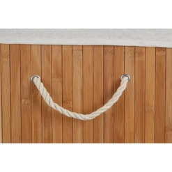 Victorian Plumbing Saroma Square Bamboo Laundry Hamper - Natural