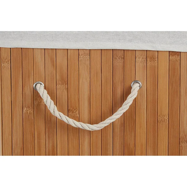 Victorian Plumbing Saroma Square Bamboo Laundry Hamper - Natural 1 Victorian Plumbing Saroma Square Bamboo Laundry Hamper - Natural