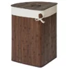 Victorian Plumbing Saroma Corner Bamboo Laundry Hamper - Dark Brown