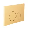 BagnoDesign Aquaeco Satin Gold Dual Flush Plate With Round Buttons