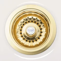 Victorian Plumbing Shaws Of Darwen Basket Strainer Sink Waste - Gold Plated