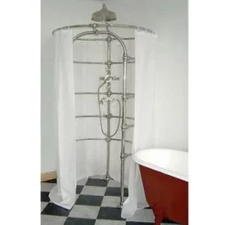 Victorian Plumbing Shower Curtain - White Polyester - W1800 X H2000mm