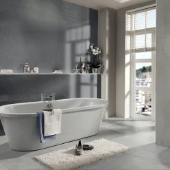 Showerwall Slate Grey Waterproof Decorative Wall Panel - Various Size Options -smedbo shop showerwall slate grey d2