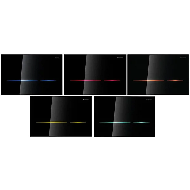 Geberit - Touchless Dual Flush For UP720 Cistern - Sigma80 - Black Glass 4 Geberit - Touchless Dual Flush For UP720 Cistern - Sigma80 - Black Glass - Image 4