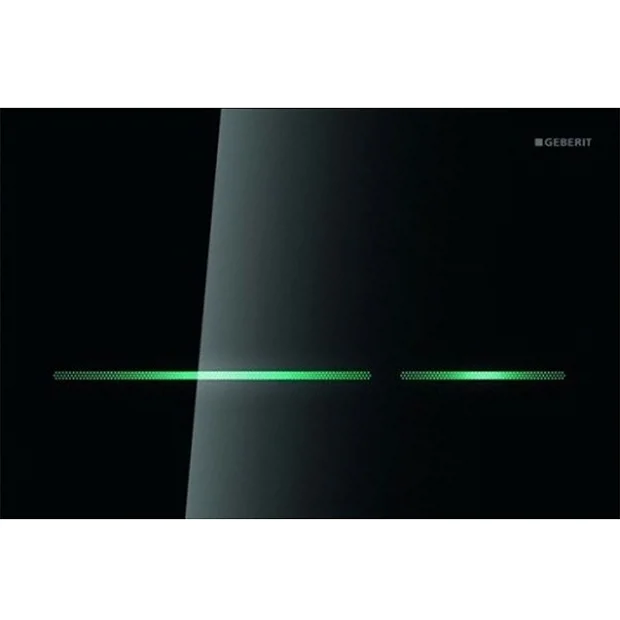 Geberit - Touchless Dual Flush For UP720 Cistern - Sigma80 - Black Glass 2 Geberit - Touchless Dual Flush For UP720 Cistern - Sigma80 - Black Glass - Image 2